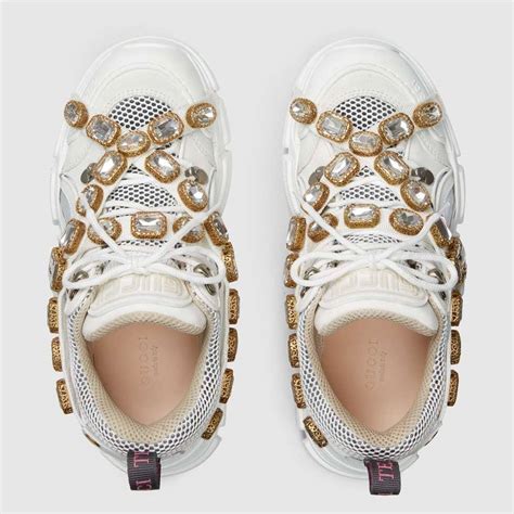 gucci flashtrek sneaker with removable crystals metallic leather neiman marcus|gucci flashtrek sneakers piccolo.